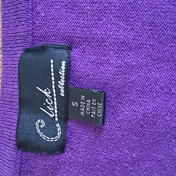 SM Purple Embellished Click  sweater - Picture 4 of 5